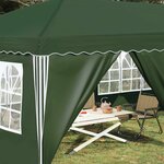 vidaXL Tente de fête pop-up 575 x 288 x 245 cm Vert