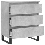 vidaXL Buffet Gris béton 60x35x70 cm Bois d'ingénierie