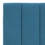 vidaXL Coussin de tête de lit bleu 120 cm velours