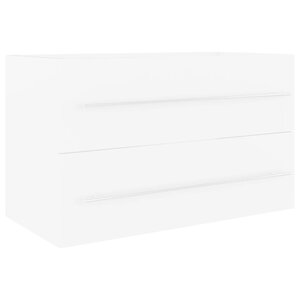 vidaXL Armoire d'évier Blanc 80x38 5x48 cm Bois d’ingénierie