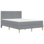 vidaXL Cadre de lit Gris clair 160 x 200 cm Polyester