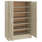 vidaXL Armoire à chaussures Chêne Sonoma 60x35x92 cm Bois d’ingénierie