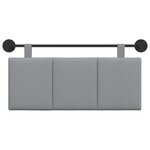 vidaXL Tête de lit suspendue Gris clair Tissu