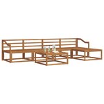 vidaXL Ensemble de canapés d'extérieur 6 Pièces Naturel