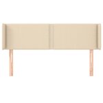 vidaXL Tête de lit avec oreilles Crème 147x16x78/88 cm Tissu