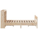 vidaXL Lit bibliothèque sans matelas 150x200 cm bois massif de pin