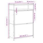 vidaXL Armoire à chaussures noir 75x34x112 cm bois d'ingénierie