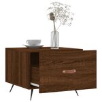 vidaXL Tables basses 2 Pièces chêne marron 50x50x40 cm bois d'ingénierie