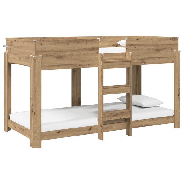 vidaXL Lit Superposé pour Enfants Chêne artisanal 100 x 190 cm