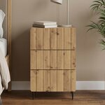 vidaXL Cabinet de chevet Chêne artisanal 43 x 41 x 68 cm