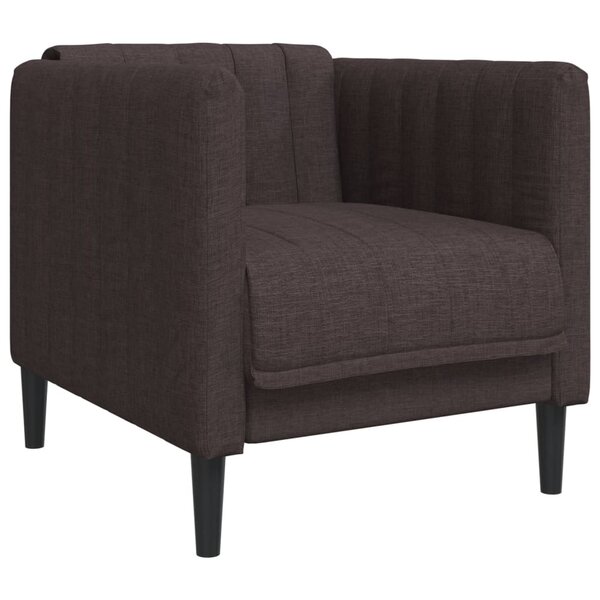vidaXL Fauteuil marron foncé tissu