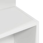 vidaXL Table d'appoint Blanc brillant Ø 39 5 x 55 cm Bois d'ingénierie