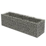vidaXL Lit surélevé à gabion Acier galvanisé 180x50x50 cm