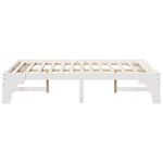 vidaXL Cadre de lit surélevé Blanc 120 x 190 cm Bois massif en pin