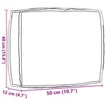 vidaXL Coussin pour dossier de palette Taupe 50 x 40 x 12 cm