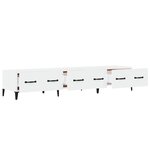 vidaXL Meuble TV Blanc brillant 150x34 5x30 cm Bois d'ingénierie