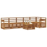 vidaXL Ensemble de canapé d'angle 7 Pièces Naturel Bois d'Acacia Massif