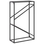 vidaXL Portant de bois chauffage noir 60x25x100 cm