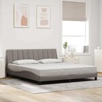 vidaXL Cadre de lit sans matelas taupe 180x200 cm tissu