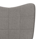 vidaXL Chaise de relaxation avec tabouret Taupe Tissu