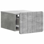 vidaXL Cabinet de chevet mural Gris béton 33 x 34 5 x 24 cm