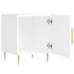 vidaXL Tables de chevet 2 Pièces blanc brillant 40x40x50 cm