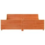 vidaXL Cadre de lit sans matelas cire marron 200x200cm bois pin massif