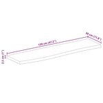 vidaXL Dessus de table à bord vivant 120x30x2 5cm bois massif manguier