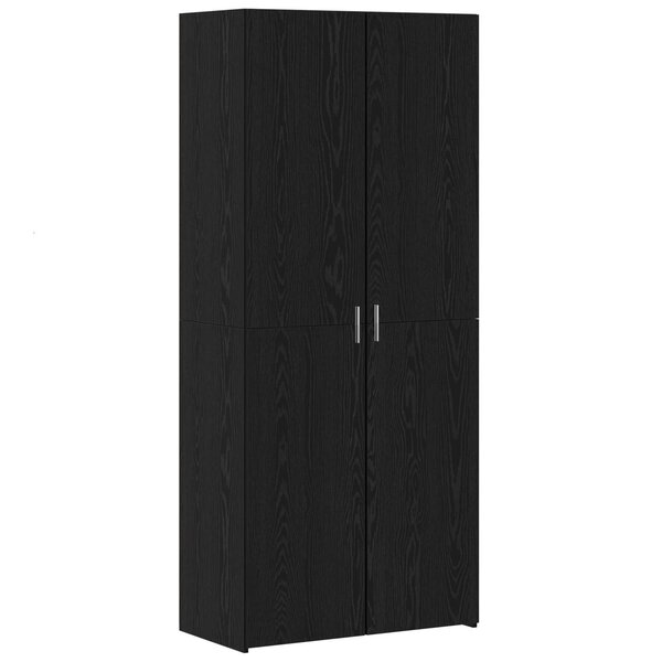 vidaXL Haut Armoire 2 Pièces Chêne noir 80 x 42 x 185 cm