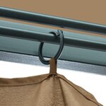 vidaXL Tonnelle avec rideau 400x300 cm Taupe Aluminium