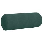 vidaXL Coussins d'accent 2 Pièces Vert foncé Ø 25 x 70 cm