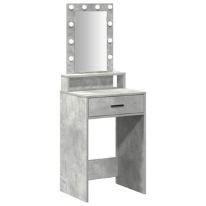 vidaXL Table de Toilette Gris 50 x 41 x 140 cm Bois d'ingénierie