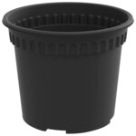 vidaXL Pot à fleurs rond 6 Pièces Noir Ø 12 5 x 10 cm Plastique