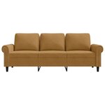 vidaXL Canapé à 3 places Marron 180 cm Velours