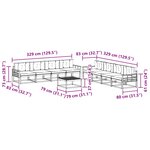 vidaXL Ensemble de canapés d'extérieur 9 pc Blanc et gris clair