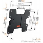 Vogel's WALL 3115 - support TV inclinable 15° - 19-43'' - 20kg max. 3,7 cm du mur