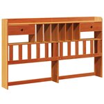 vidaXL Tête de lit avec rangement cire marron 180cm bois massif de pin