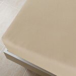 vidaXL Draps-housses Jersey 2 Pièces Taupe 180x200 cm Coton