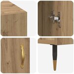 vidaXL Bureau chêne artisanal 140 x 50 x 75 cm Bois d'ingénierie