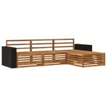 vidaXL Ensemble de canapés d'extérieur 5 Pièces Bois d'Acacia Massif