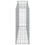 vidaXL Paniers à gabions arqués 15 Pièces 200x30x80/100 cm Fer galvanisé