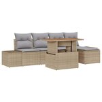 vidaXL Ensemble de salle à manger pour jardin 6 Pièces Beige et gris