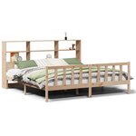 vidaXL Lit bibliothèque sans matelas 180x200 cm bois massif de pin