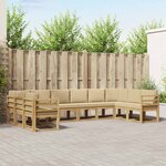 vidaXL Ensemble de canapés d'extérieur 10 Pièces Blanc et Beige