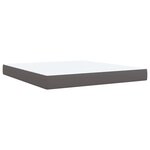vidaXL Sommier à lattes de lit avec matelas Gris 180x200 cm Similicuir