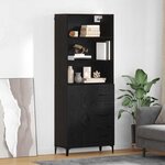 vidaXL Haut Armoire Chêne noir 69 5 x 34 x 180 cm Bois d'ingénierie