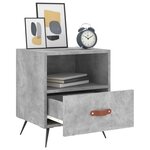 vidaXL Tables de chevet 2Pièces gris béton 40x35x47 5cm bois d’ingénierie