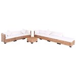 vidaXL Ensemble de canapés 27 Pièces Rotin naturel