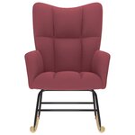 vidaXL Chaise à bascule Rouge bordeaux Tissu