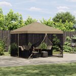vidaXL Abri de jardin avec parois 3 x 3 m Beige Polyester et Acier